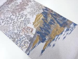 リサイクル　清水寺風景模様織出し袋帯